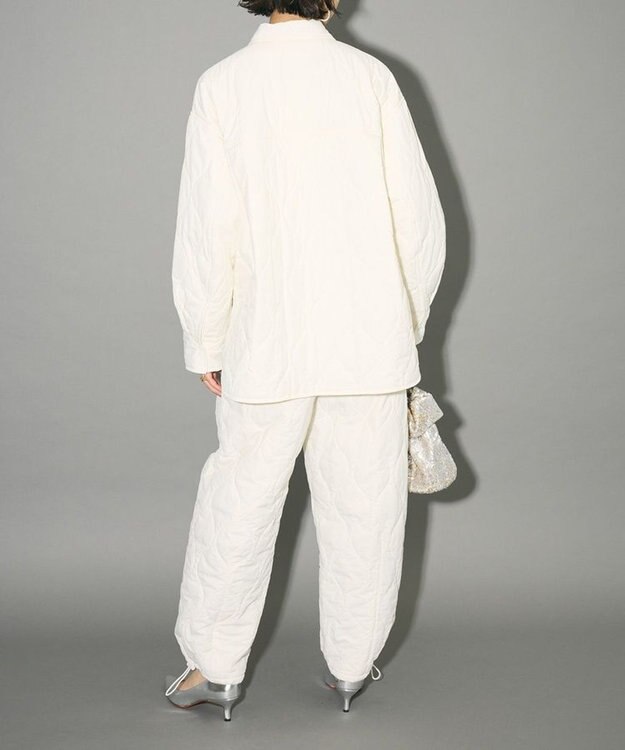 Green Parks キルティングカーブパンツ Off White