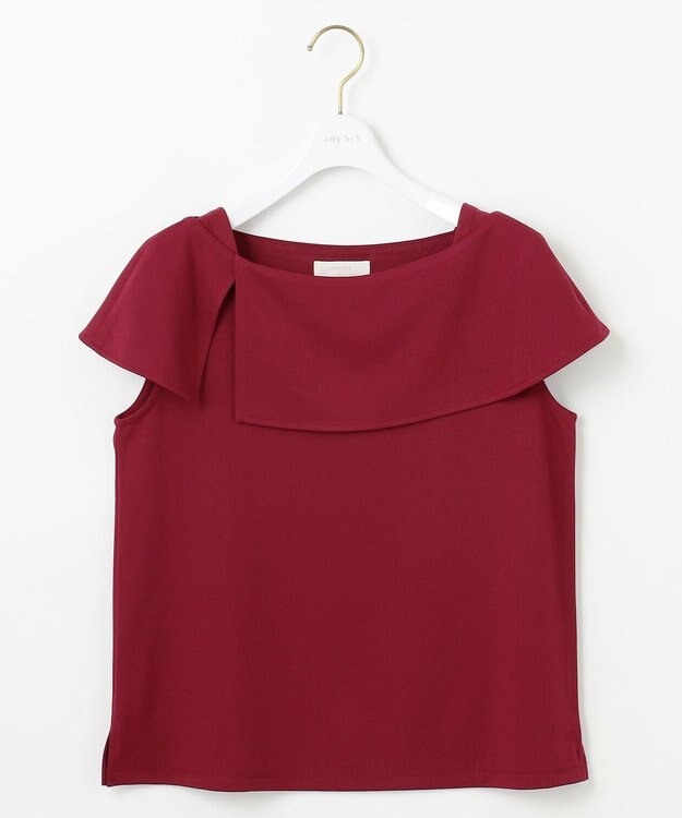 ANY SIS ケープディテール カットソー レッド