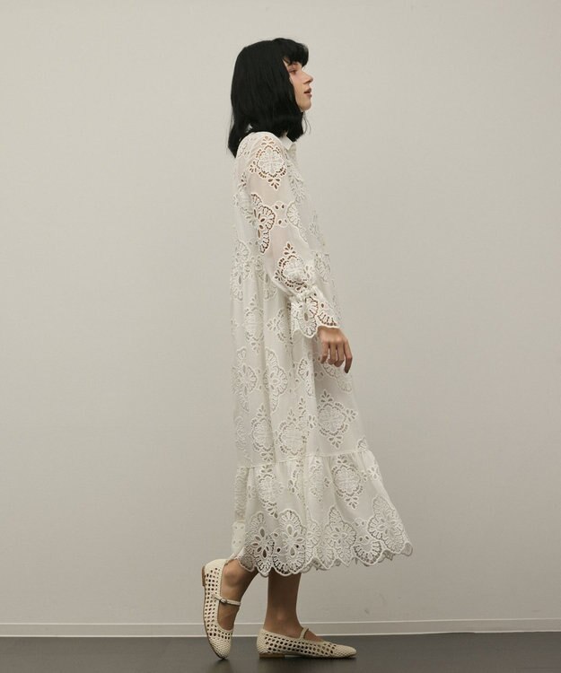 GRACE CONTINENTAL カットレースワンピース ホワイト