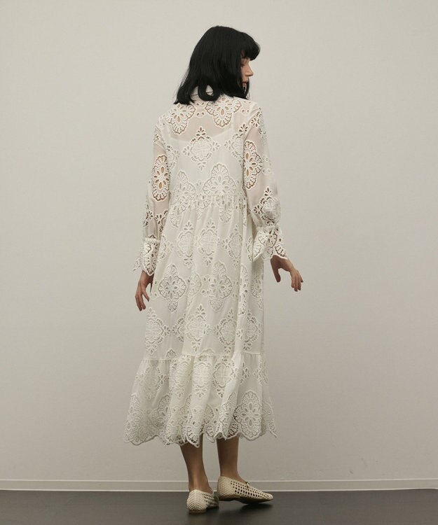 GRACE CONTINENTAL カットレースワンピース ホワイト