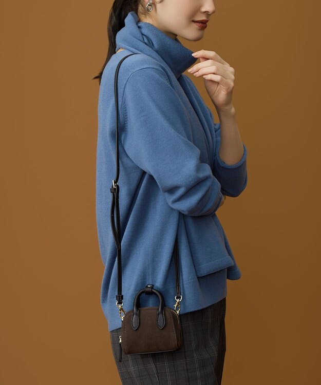 自由区 【SHIHOさん着用】スエードライクボストン バッグ スレート