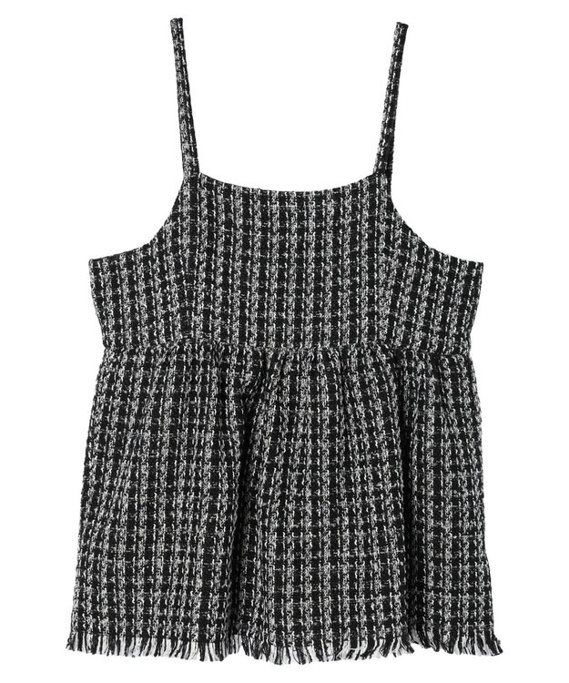 Green Parks ・ＥＬＥＮＣＡＲＥ　ＤＵＥ　ツイードバックリボンキャミ Black