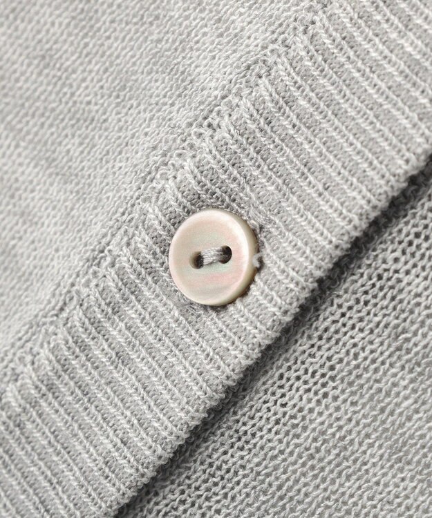 AMERICAN HOLIC シアー配色ニットカーディガン Light Gray