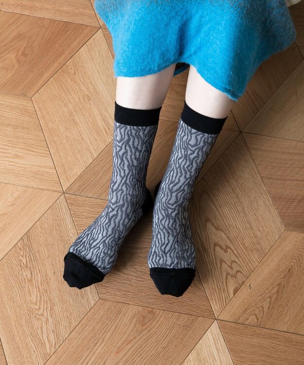TRICOTE BUMPY GRAIN SOCKS／バンピーグレインソックス 99BLACK