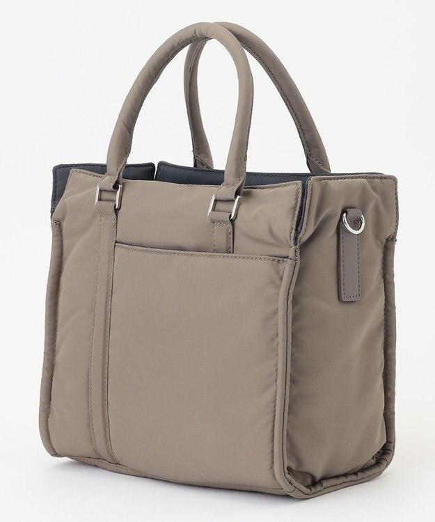 Y'SACCS ツイルナイロン　スクエアトート　Sサイズ グレージュ【web限定カラー】