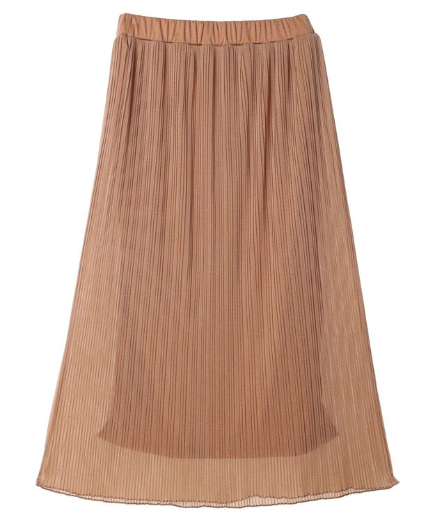 Green Parks ラメプリーツＩラインスカート Terracotta