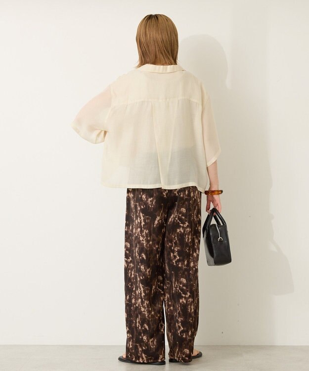 AMERICAN HOLIC イージーケア柄パンツ Brown