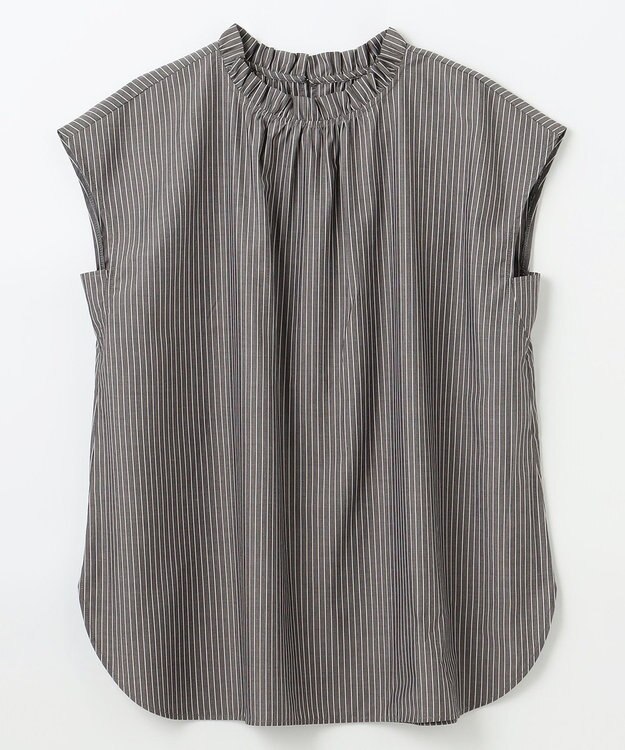 ANY 【抗菌防臭/速乾/手洗い可】エニィファンクション ノースリーブブラウス ブラックストライプ