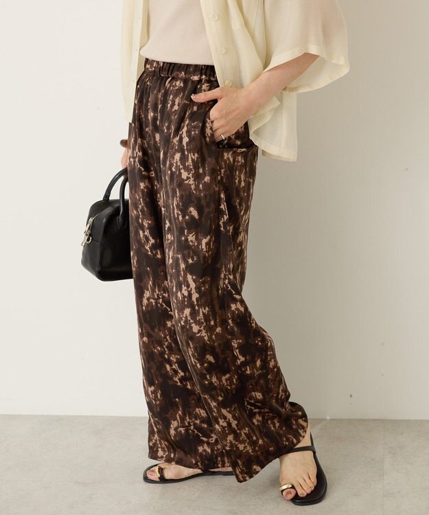 AMERICAN HOLIC イージーケア柄パンツ Brown