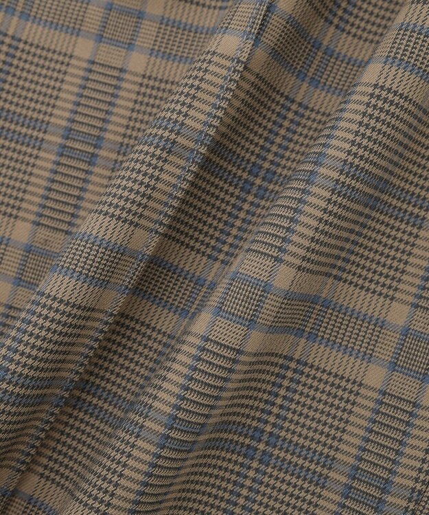 Green Parks ピンタックサロペット Check Brown