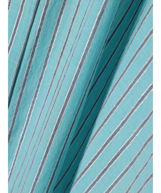 AMERICAN HOLIC 丈違いラメストライプワンピース Stripe Green