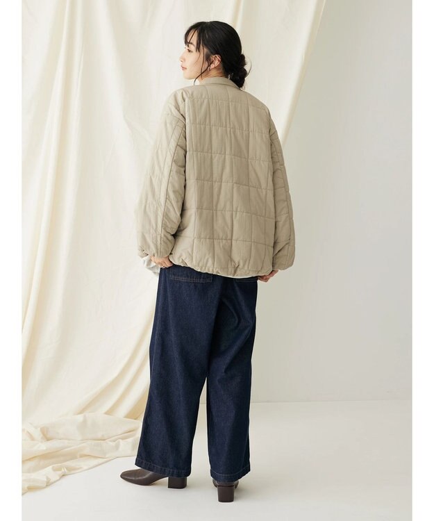 CRAFT STANDARD BOUTIQUE 蓄熱 スクエアキルトブルゾン Beige