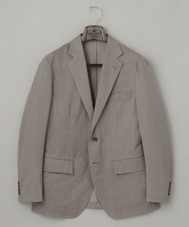 GOTAIRIKU 圧倒的清涼感・８つの夏機能【接触冷感/通気性/軽量/撥水…等】クールドッツ セットアップジャケット_ヘリンボーンプリント（25年モデル） ベージュ_ヘリンボーン柄