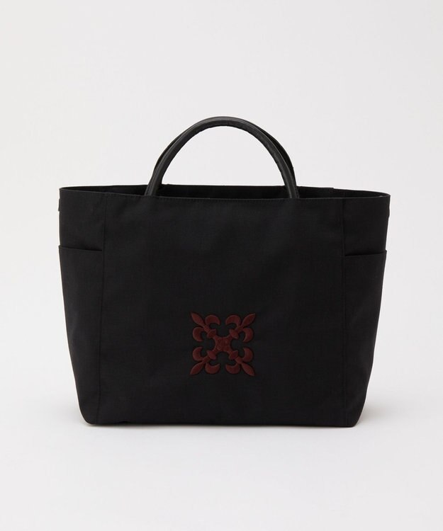 russet 【モノグラム刺繍】コーデュラナイロントートバッグ（CE-1776） Black