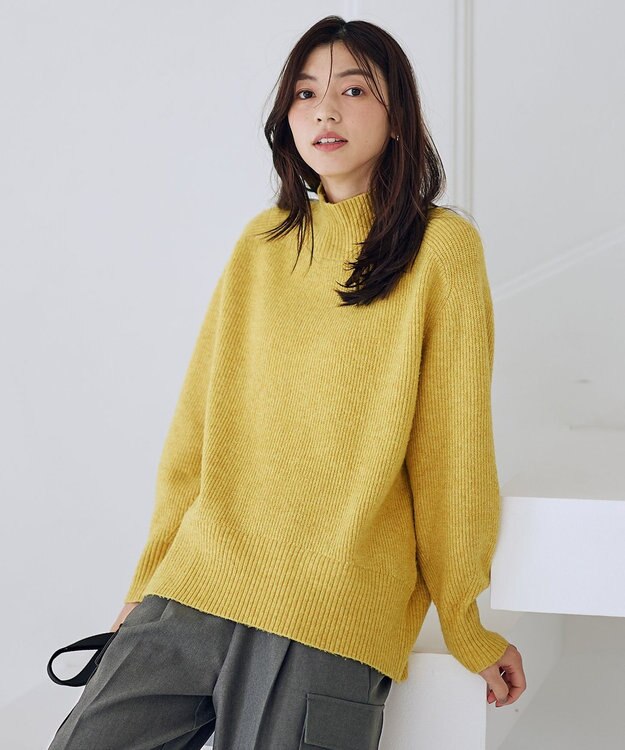 ANY 【LEE掲載】ハイネックウィンターニット イエロー
