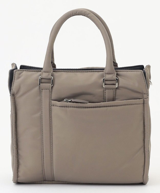 Y'SACCS ツイルナイロン　スクエアトート　Sサイズ グレージュ【web限定カラー】