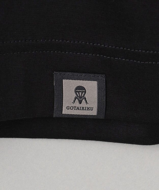 GOTAIRIKU 【綿100％】カバーネック ドレスTシャツ_ロング ブラック系