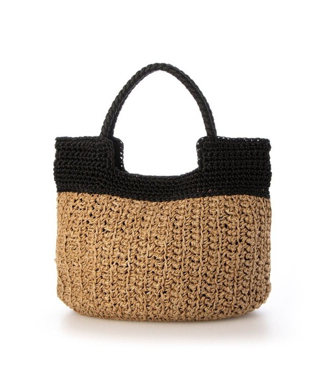 UNBILLION カシュカシュ cachecache / 切り替え編みクロッシェ2wayミニトート ブラック