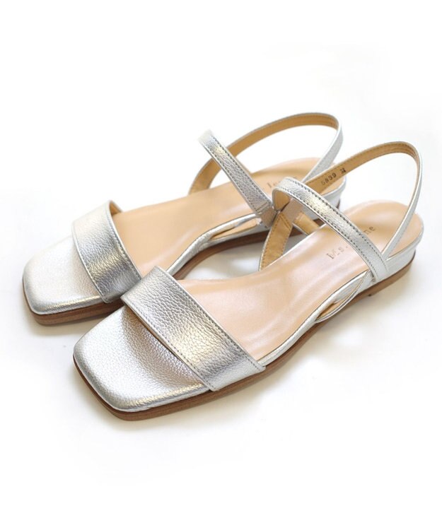 Pointer 日本製 本革バックストラップサンダル シルバー