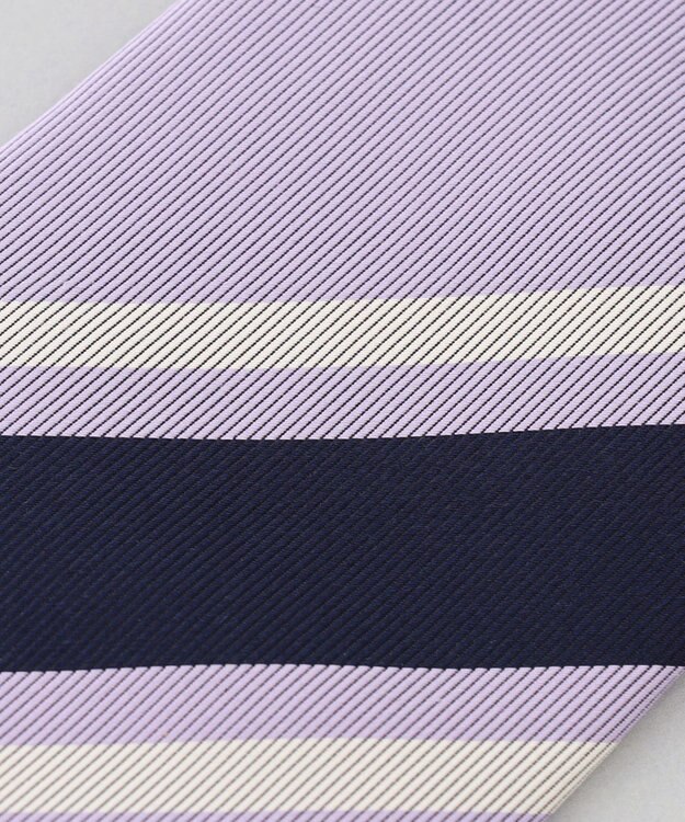 GOTAIRIKU 【日本製】西陣ネクタイ_レジメンタルストライプ柄 パープル系1