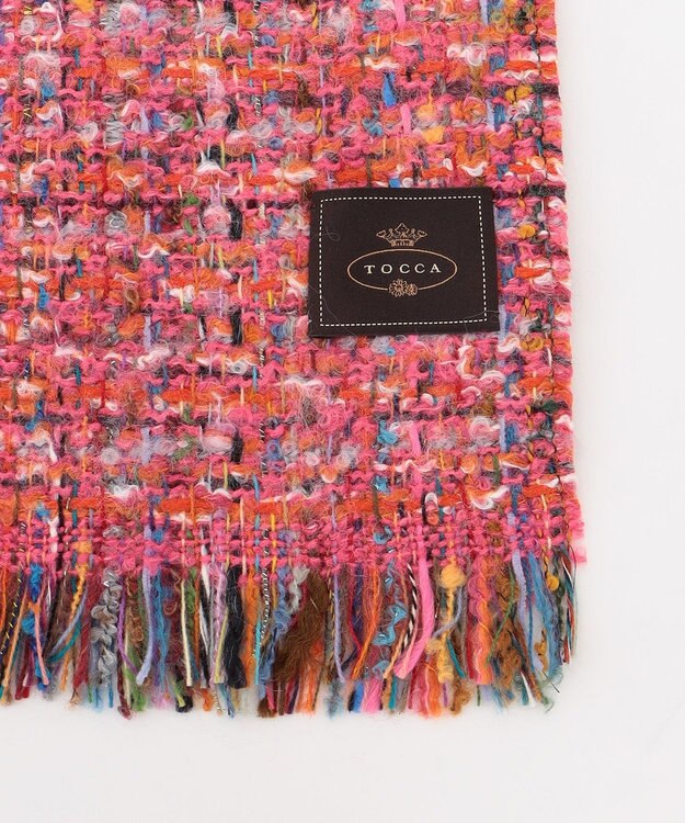 TOCCA 【フランス製】TWEED STOLE ストール ローズ系
