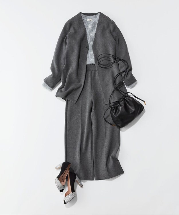 NAVE 【xNAVE】川上桃子コラボ ニットジャケット グレー系