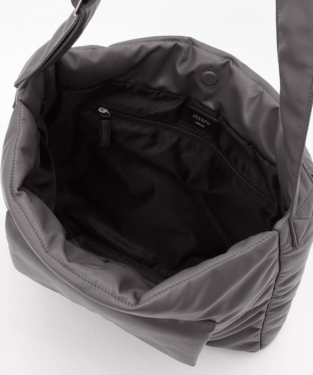 JOSEPH HOMME シンセティックソフトレザー　ワンショルダー バッグＬサイズ グレー系