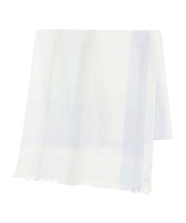 MOONBAT FURLA(フルラ) レーヨンラメブロックチェックストール／40×170cm ミントグリーン