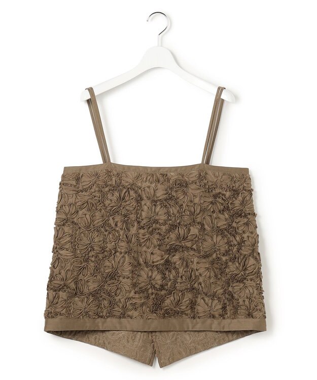 23区 【先行予約】リボンエンブロイダリー キャミソール ブラウン系