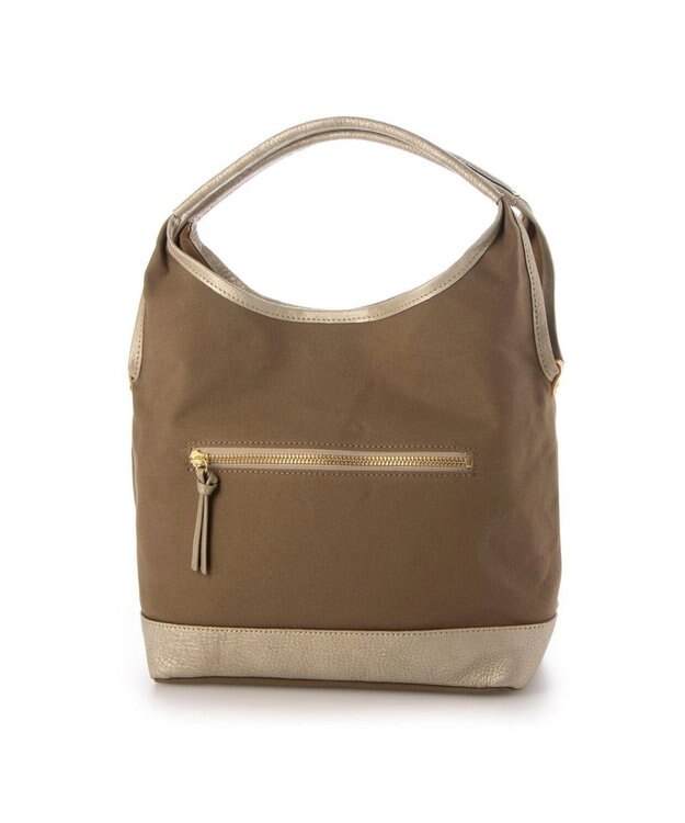 UNBILLION ペルケ perche / 姫路レザー×パラフィンキャンバス2wayトートS ベージュ