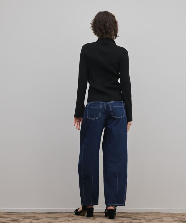 GRACE CONTINENTAL サイド切替バレルパンツ インディゴ