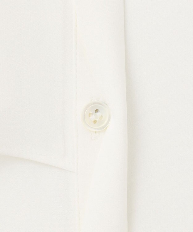 ICB 【速乾・洗える】BackSatinAmunzen ラッフルデザインブラウス オフホワイト系