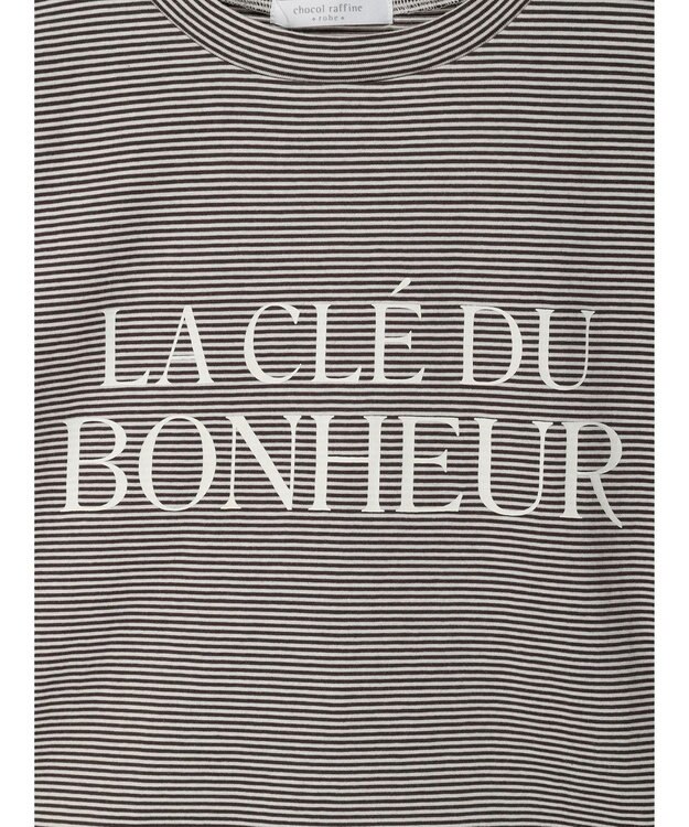 Green Parks 半袖ボーダーロゴＴＥＥ Brown