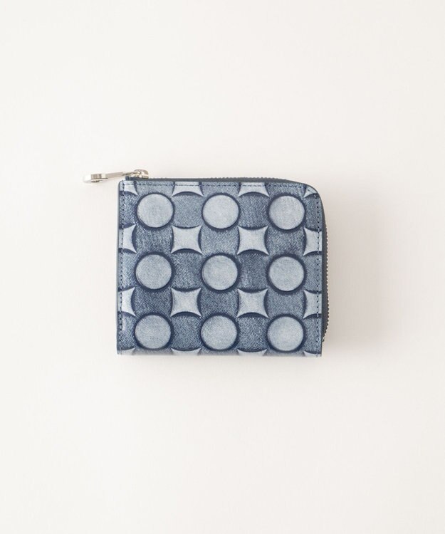 MIYABIYA La quoh with kirakaracho 南蛮七宝アルチザンレザー ミニL字ファスナー財布 瑠璃紺（ネイビー）