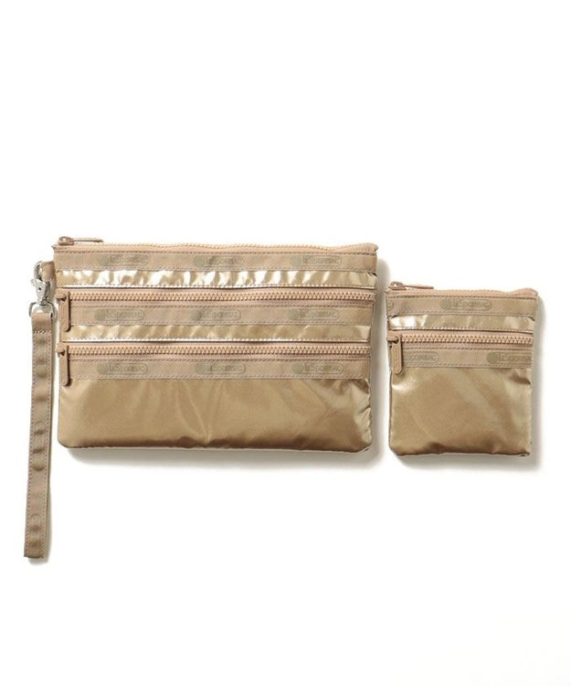 1LeSportsac×ひとりっぷ　ZIP POUCH SET3 ZIP POUCH SET3/ヒトリップアラビアゴールド / LeSportsac