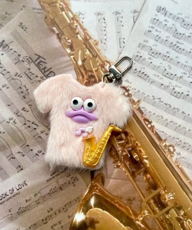 WEGO ルンルン部活ユニフォームモンスターぬいぐるみキーホルダー ライトピンク