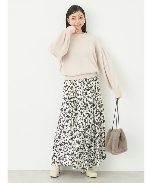 earth music&ecology ミニシャギープルオーバー Light Pink