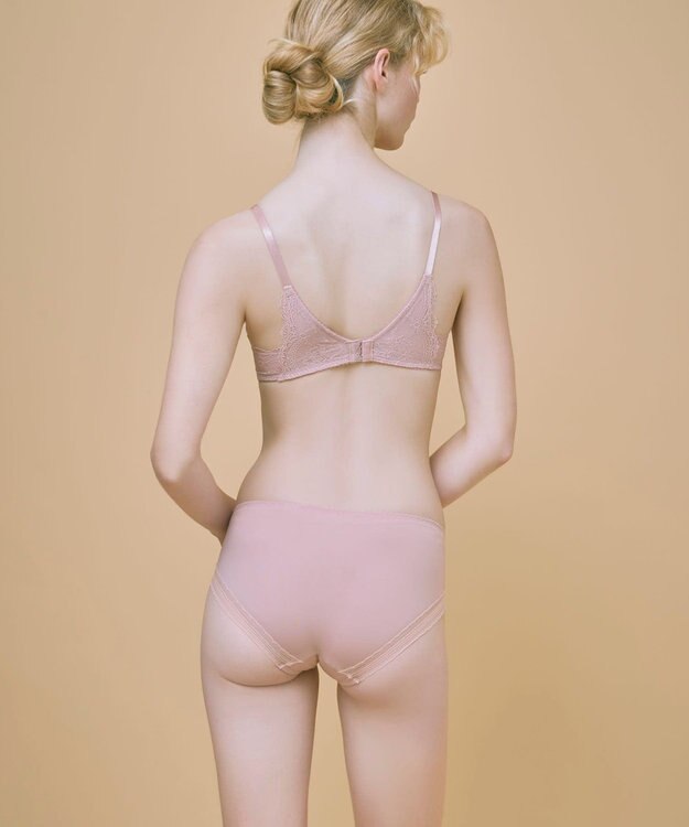 une nana cool バックスタイルまでかわいい Steppe Flower ワイヤーブラ スモークピンク