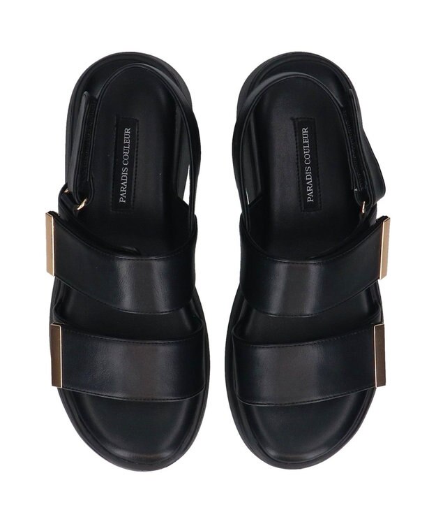 Bridget Birkin 【PARADIS COULEUR】厚底ベルクロサンダル ブラック