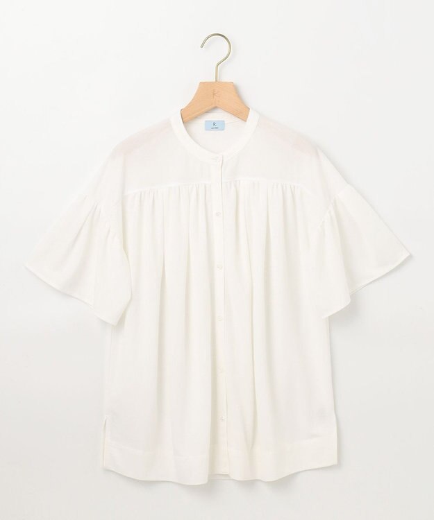 組曲 L 【速乾】ドライタッチ フレア袖トップス アイボリー系