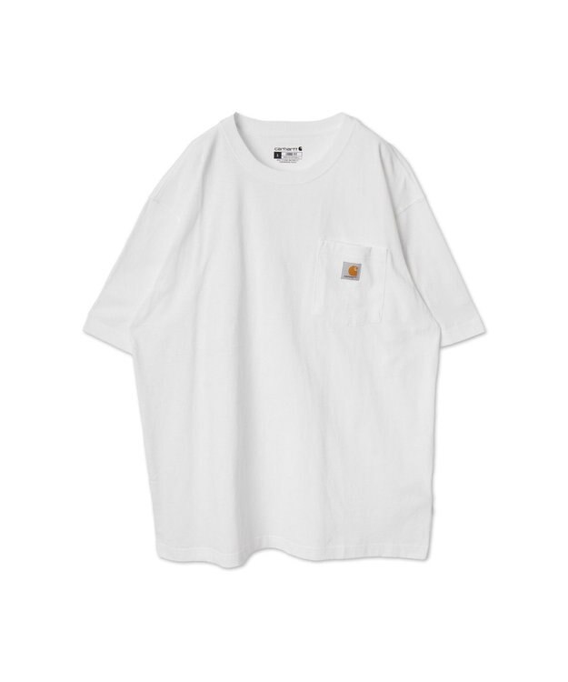 WEGO 【CARHARTT/ユニセックス着用ITEM】CARHARTTワンポイントポケットT(SS) ホワイト