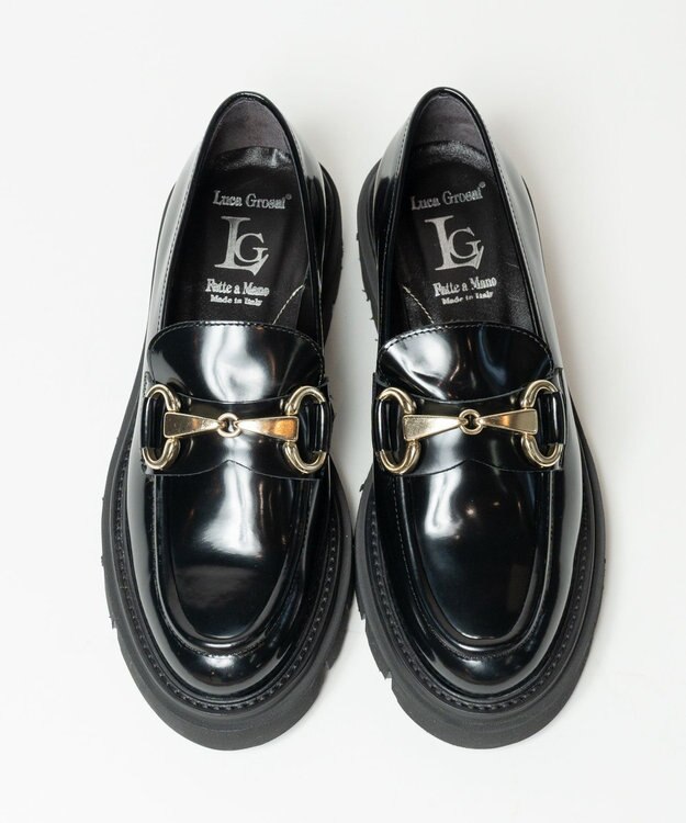 BONTRE 【LucaGrossi/ルカグロッシ】厚底ビットローファー ブラック