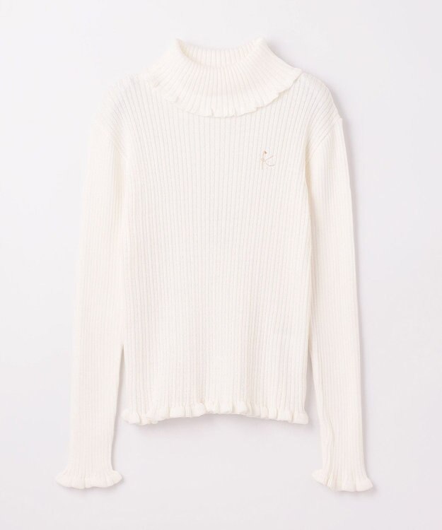 組曲 KIDS 【150-160cm】リブ ニット オフホワイト系