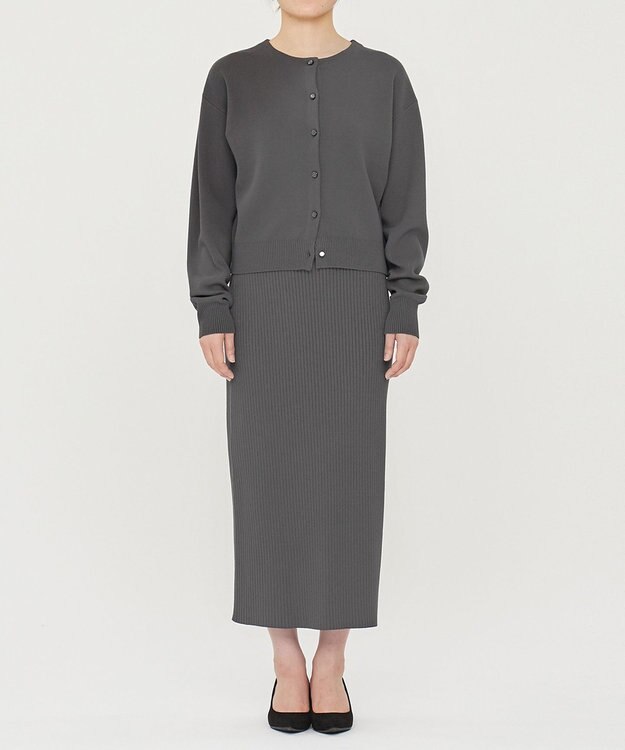 uncrave 【手洗い可】スムース ニット カーディガン（uncrave STANDARD） スレート