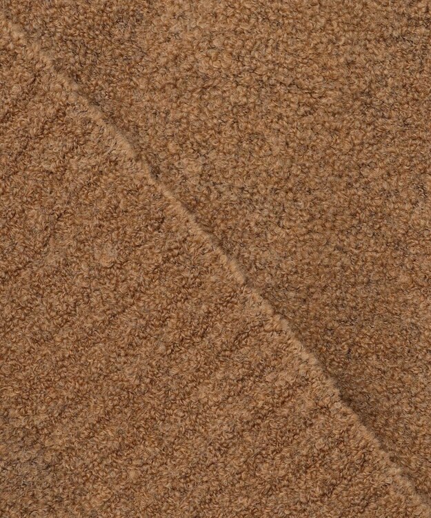 JOSEPH ABBOUD 【インポート素材/ふわふわ】ブークレー  ハイネック  ジップ プルオーバー ニット キャメル系