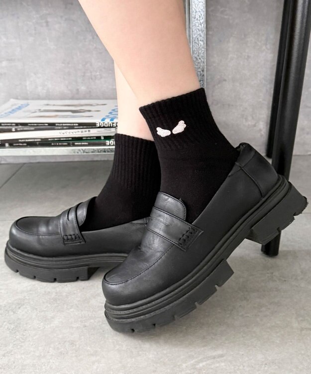 WEGO 刺繍アンクルパイルソックス 柄2