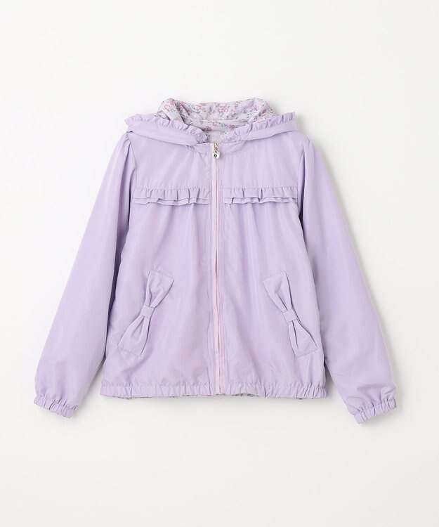 ANY KIDS フード取り外し リバーシブル ブルゾン ラベンダー