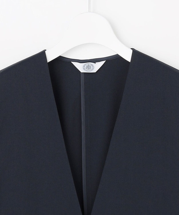 J.PRESS LADIES 【セットアップ対応】ファンマートロストレッチ ノーカラー ジャケット ネイビー系
