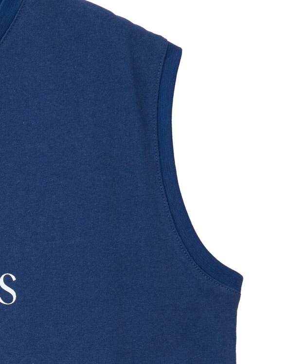 Green Parks ノースリーブフェミニンロゴプルオーバー Navy