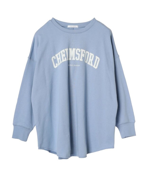 Green Parks ロゴ裏毛チュニック Sax